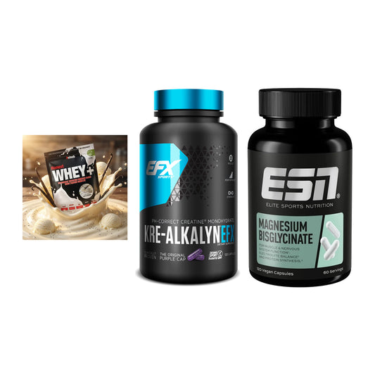 Einsteiger-Set: Sinob Honest + EFX Kre-Alkalyn + ESN Magnesium – alle enthaltenen Artikel