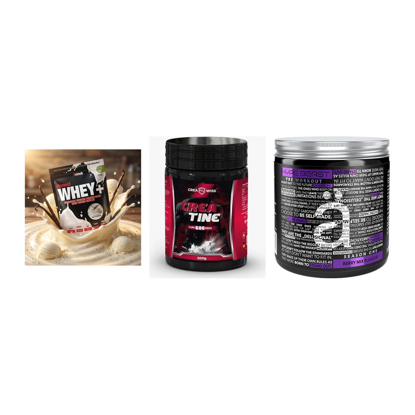 Einsteiger-Set: Sinob Honest + CREASWISS + Nanosupps Hype – alle enthaltenen Artikel