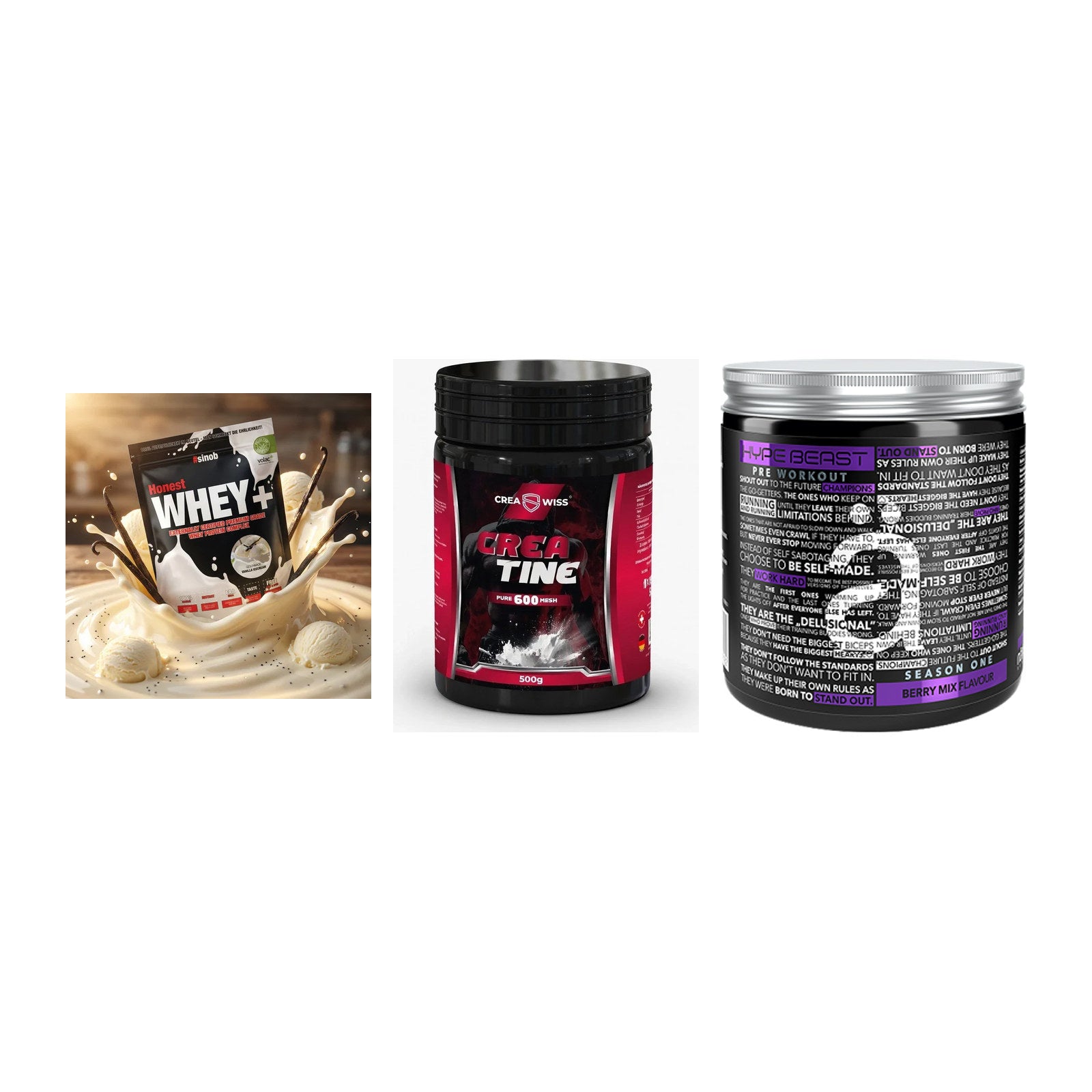 Einsteiger-Set: Sinob Honest + CREASWISS + Nanosupps Hype – alle enthaltenen Artikel