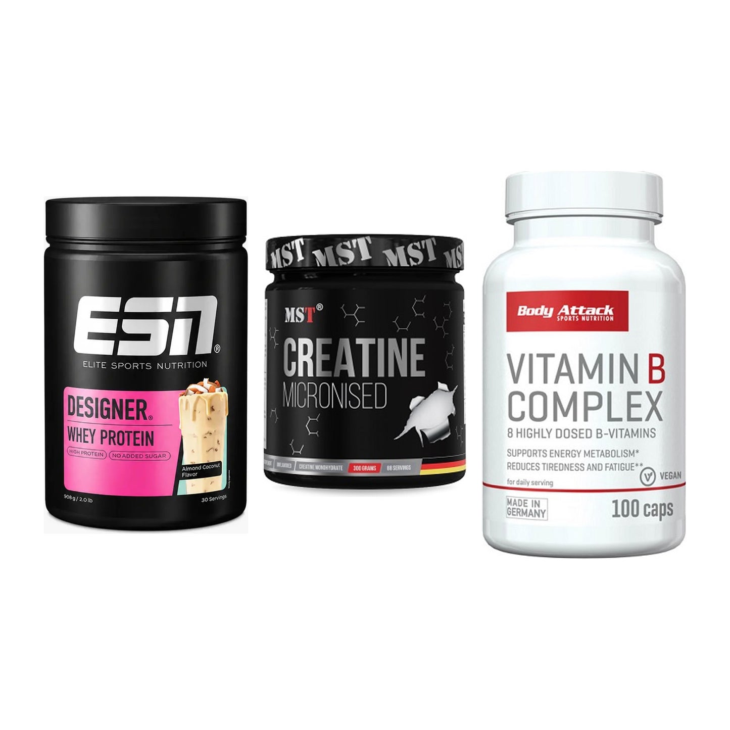 Einsteiger-Set: ESN Designer + MST Creatin + Body Attack – alle enthaltenen Artikel