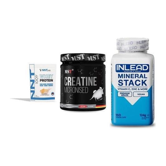 Einsteiger-Set: NNT Whey + MST Creatin + INLEAD Mineral – alle enthaltenen Artikel