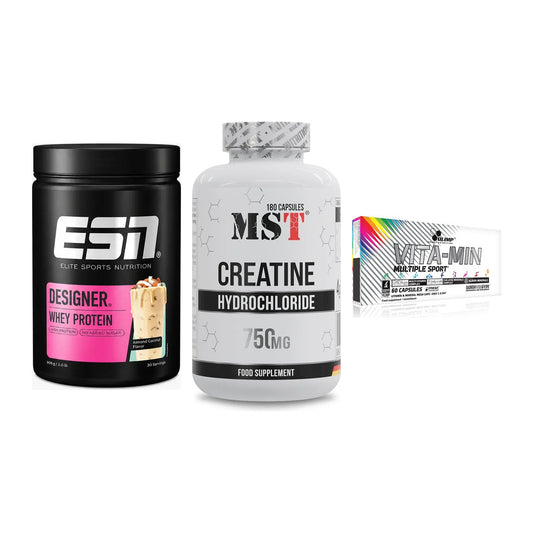 Einsteiger-Set: ESN Designer + MST Creatine HCL + Olimp Vita-Min – alle enthaltenen Artikel