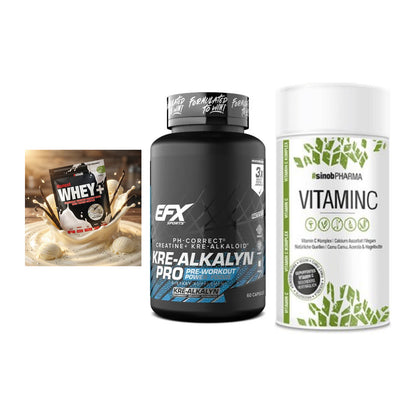 Einsteiger-Set: Sinob Honest + EFX Kre-Alkalyn + Sinob Vitamin C – alle enthaltenen Artikel