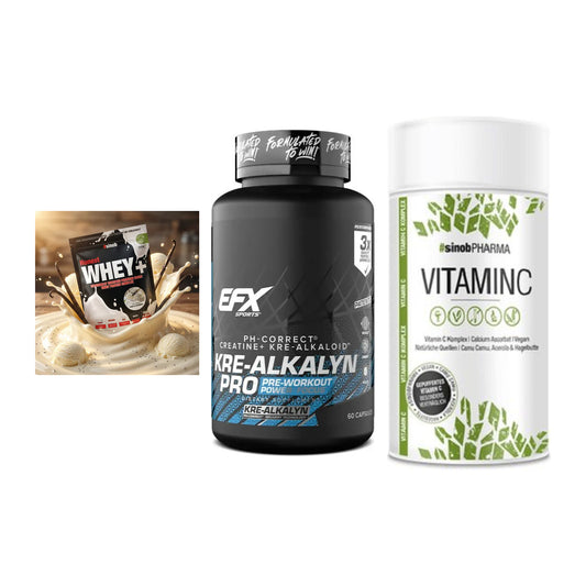 Einsteiger-Set: Sinob Honest + EFX Kre-Alkalyn + Sinob Vitamin C – alle enthaltenen Artikel