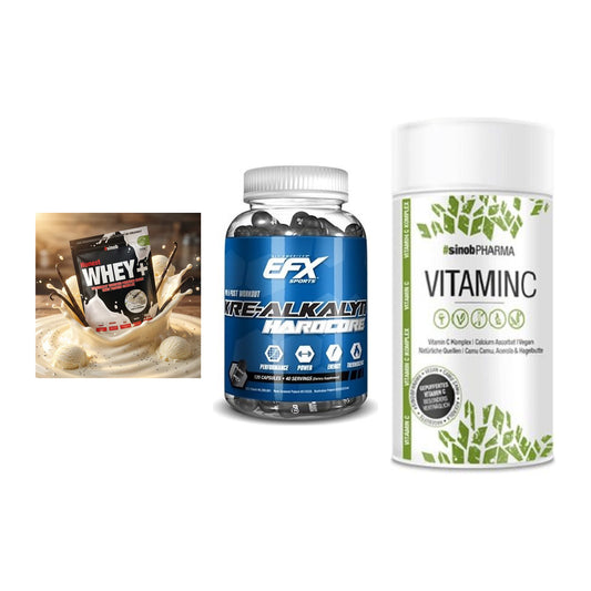 Einsteiger-Set: Sinob Honest + EFX Kre-Alkalyn + Sinob Vitamin C – alle enthaltenen Artikel