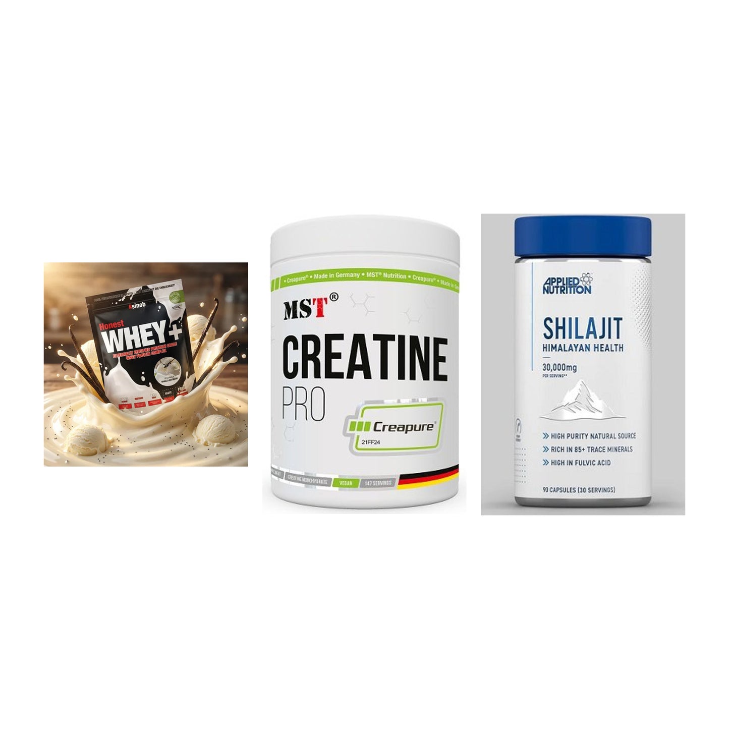 Einsteiger-Set: Sinob Honest + MST Creatin Pro + Applied Nutritio – alle enthaltenen Artikel
