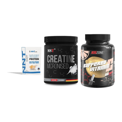 Einsteiger-Set: NNT Whey + MST Creatin + Big Zone Buffere – alle enthaltenen Artikel