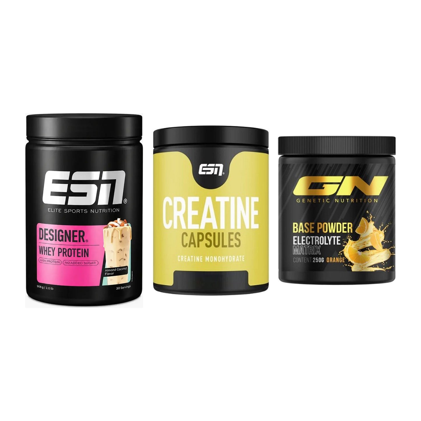 Einsteiger-Set: ESN Designer + ESN Ultrapure + GN Base Powder – alle enthaltenen Artikel