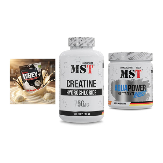 Einsteiger-Set: Sinob Honest + MST Creatine HCL + MST Aqua Power – alle enthaltenen Artikel