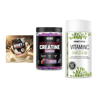 Einsteiger-Set: Sinob Honest + Weider Micronize + Sinob Vitamin C – alle enthaltenen Artikel