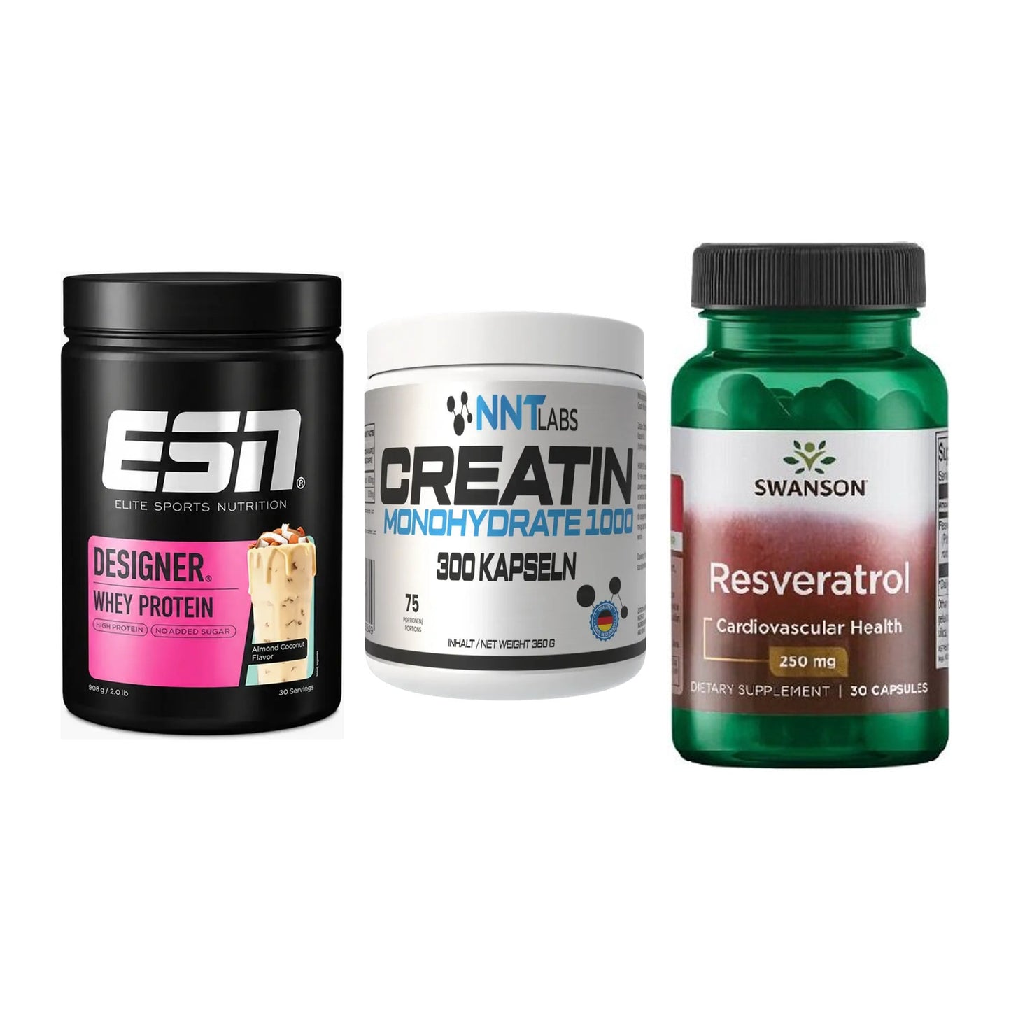 Einsteiger-Set: ESN Designer + NNT Creatin 1000 + Swanson Resverat – alle enthaltenen Artikel