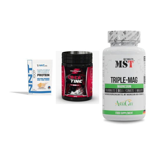 Einsteiger-Set: NNT Whey + CREASWISS + MST Tripple Mag – alle enthaltenen Artikel