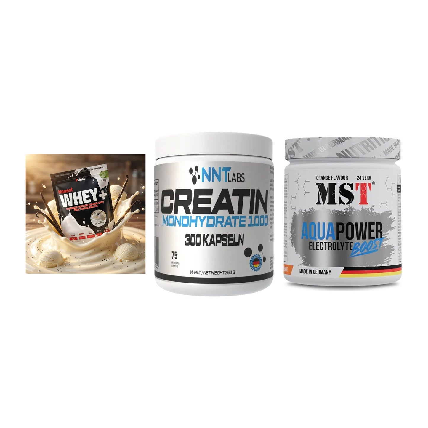 Einsteiger-Set: Sinob Honest + NNT Creatin 1000 + MST Aqua Power – alle enthaltenen Artikel