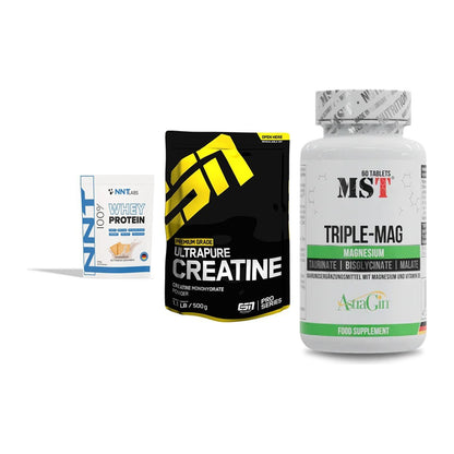 Einsteiger-Set: NNT Whey + ESN Ultrapure + MST Tripple Mag – alle enthaltenen Artikel