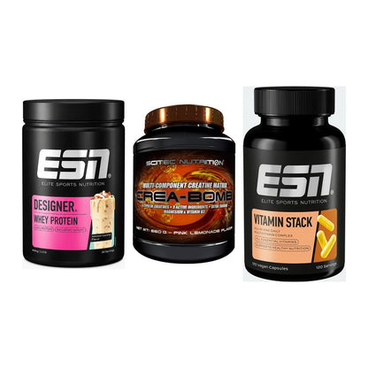 Einsteiger-Set: ESN Designer + Scitec Crea-Bomb + ESN Vitamin – alle enthaltenen Artikel