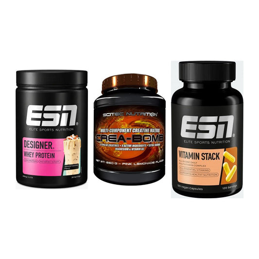 Einsteiger-Set: ESN Designer + Scitec Crea-Bomb + ESN Vitamin – alle enthaltenen Artikel