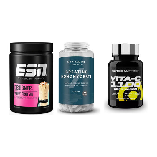 Einsteiger-Set: ESN Designer + MyProtein + Scitec Vitamin C – alle enthaltenen Artikel