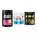 Einsteiger-Set: ESN Designer + Nutrend Creatine + GN Base Powder – alle enthaltenen Artikel
