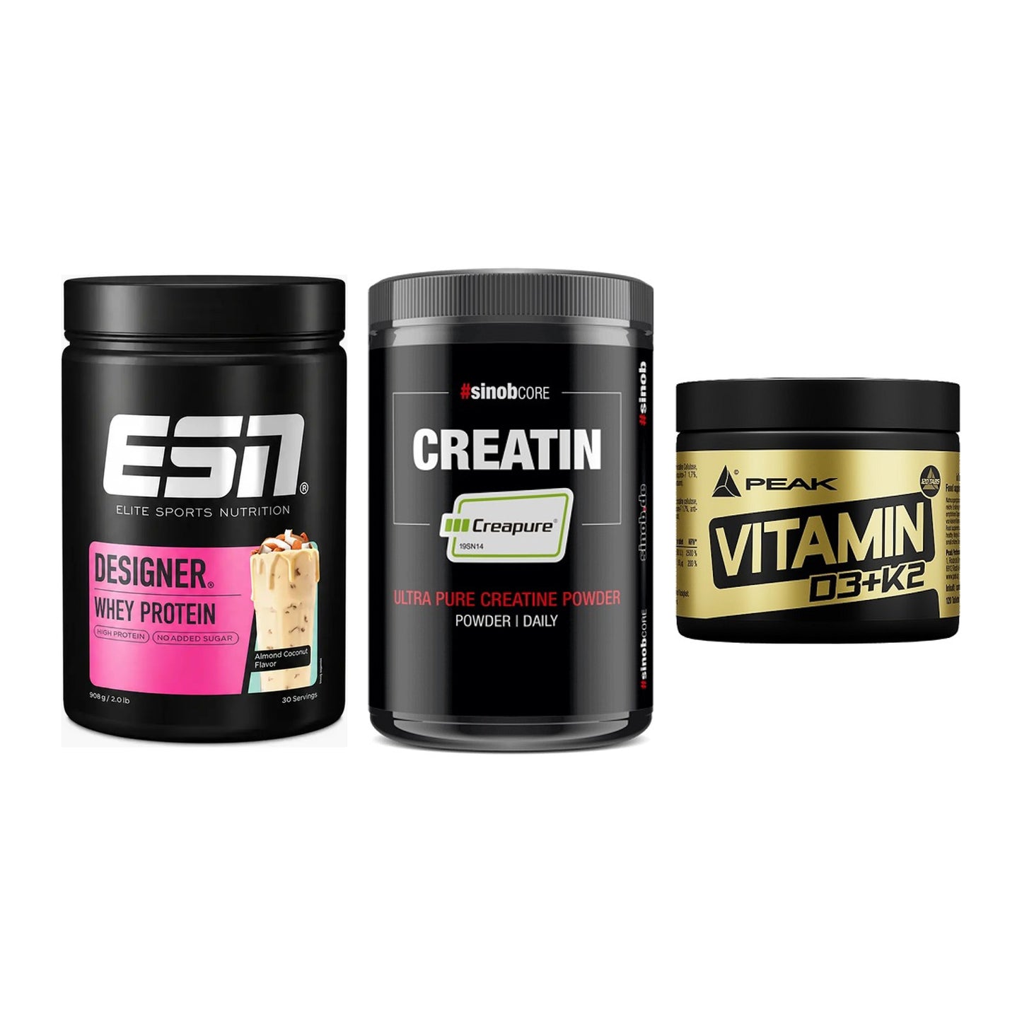 Einsteiger-Set: ESN Designer + Sinob Creatin + Peak Vitamin – alle enthaltenen Artikel