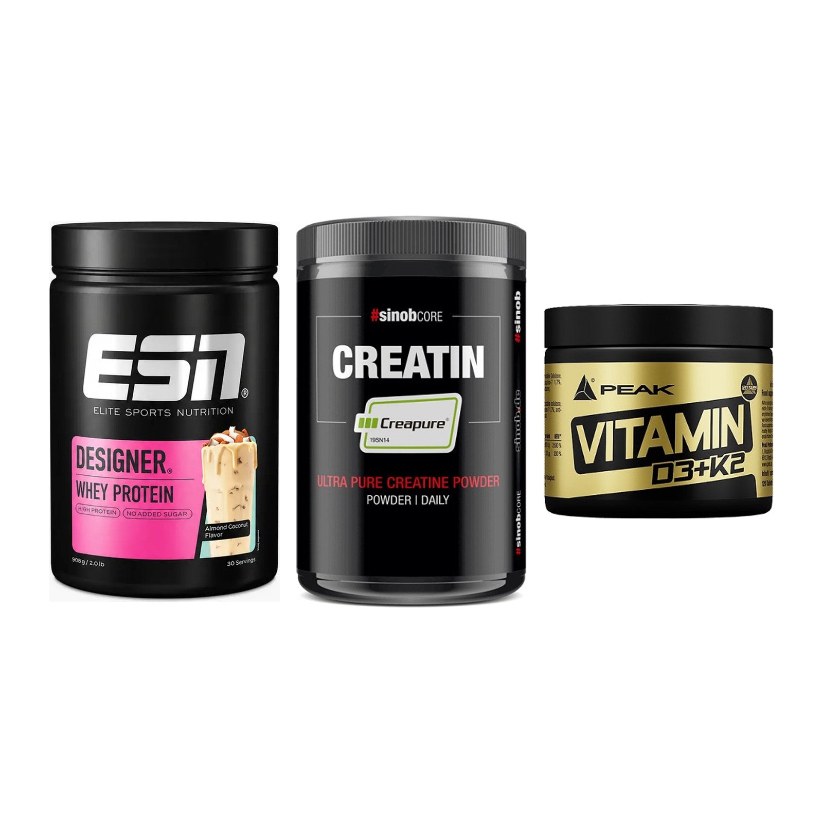 Einsteiger-Set: ESN Designer + Sinob Creatin + Peak Vitamin – alle enthaltenen Artikel