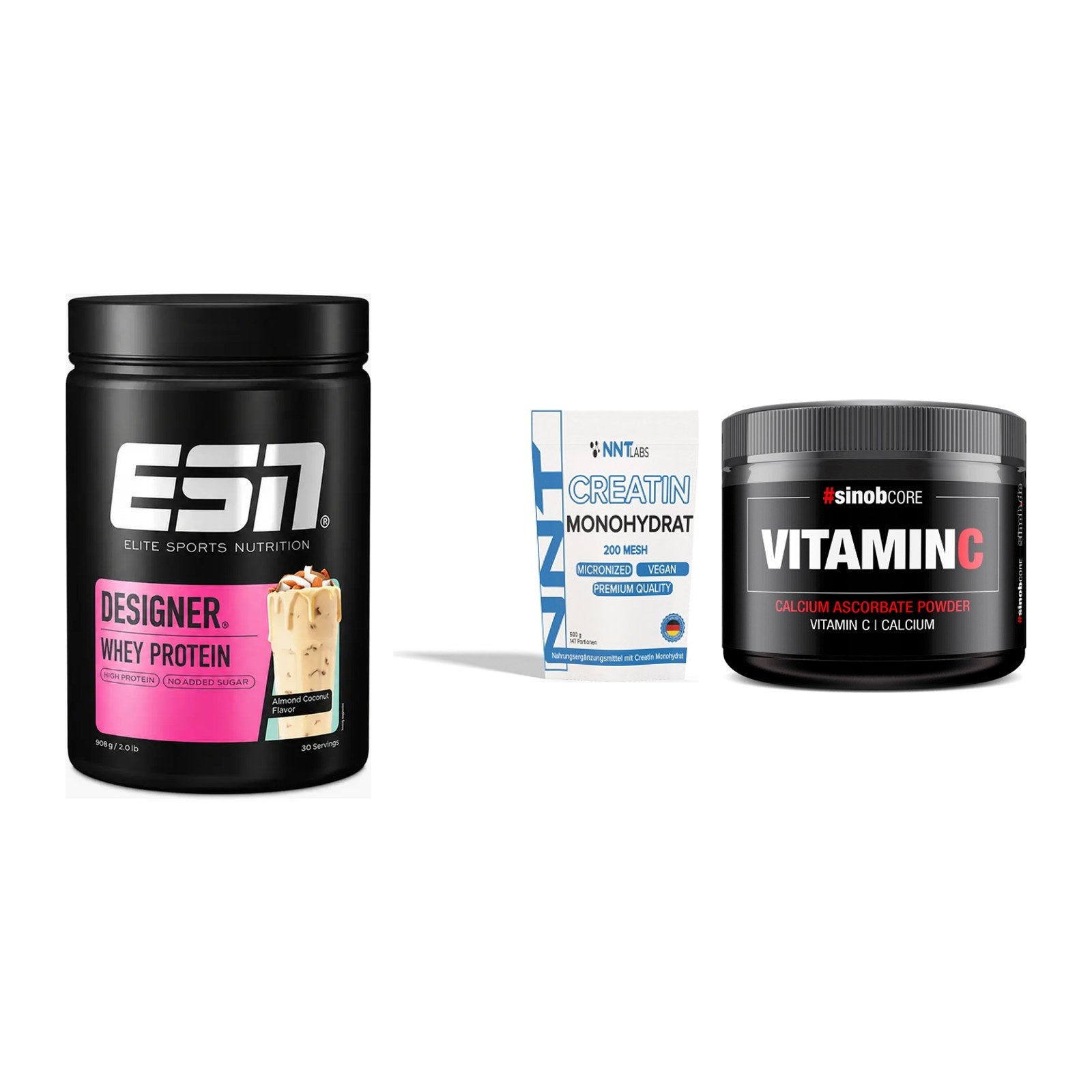 Einsteiger-Set: ESN Designer + NNT Creatin + Sinob Vitamin C – alle enthaltenen Artikel