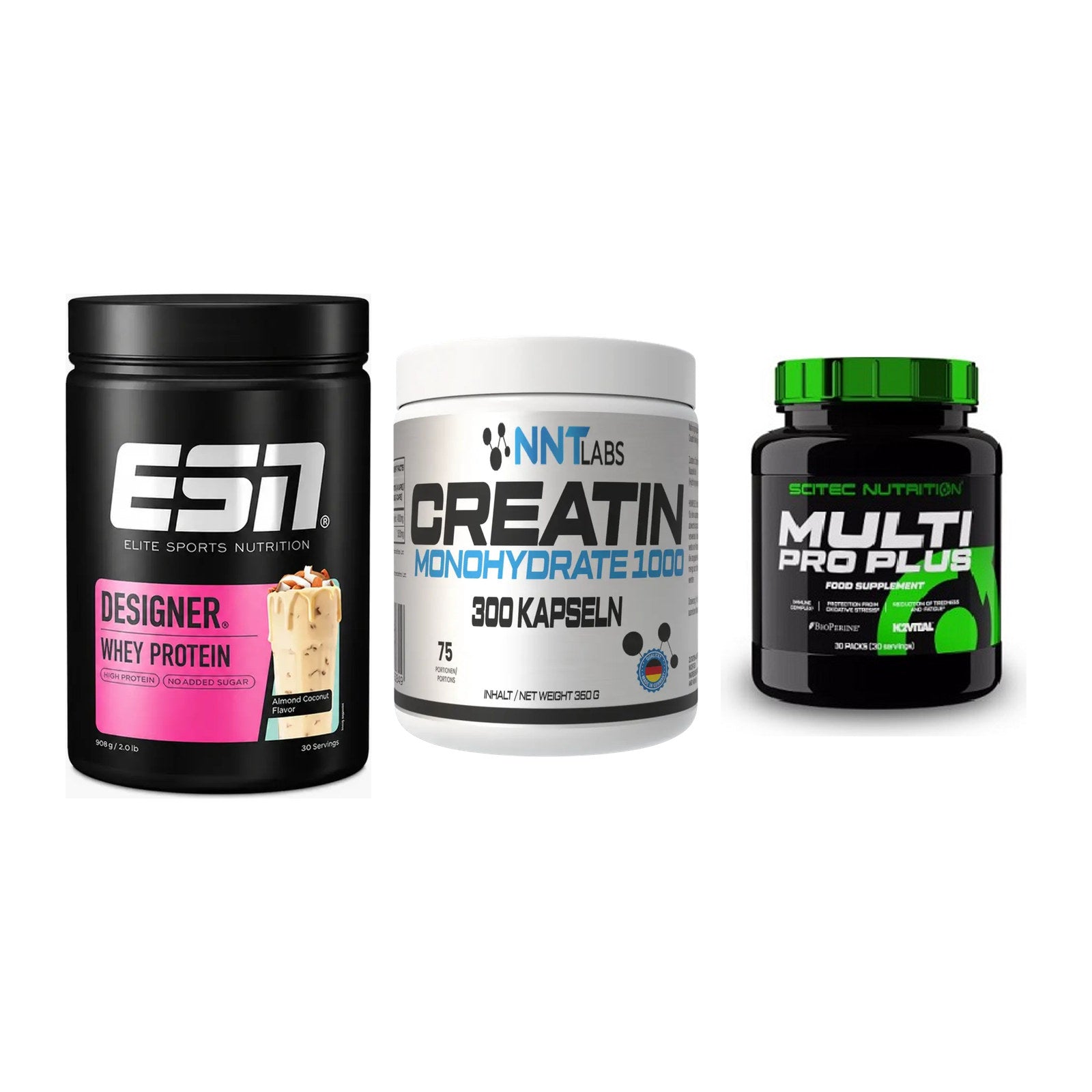 Einsteiger-Set: ESN Designer + NNT Creatin 1000 + Scitec Multi Pro – alle enthaltenen Artikel
