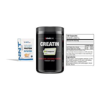 Einsteiger-Set: NNT Whey + Sinob Creatin + GN Zinc Citrate – alle enthaltenen Artikel