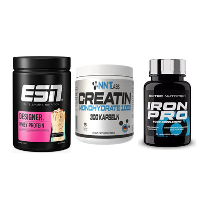 Einsteiger-Set: ESN Designer + NNT Creatin 1000 + Scitec Iron Pro – alle enthaltenen Artikel