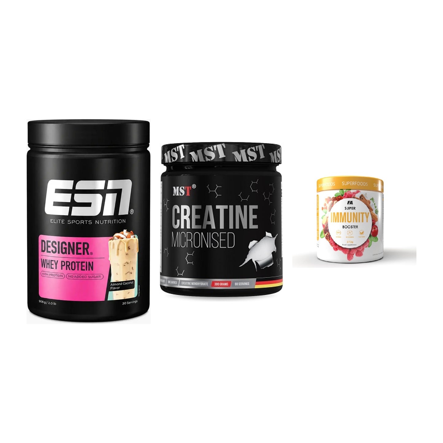 Einsteiger-Set: ESN Designer + MST Creatin + FA Nutrition – alle enthaltenen Artikel