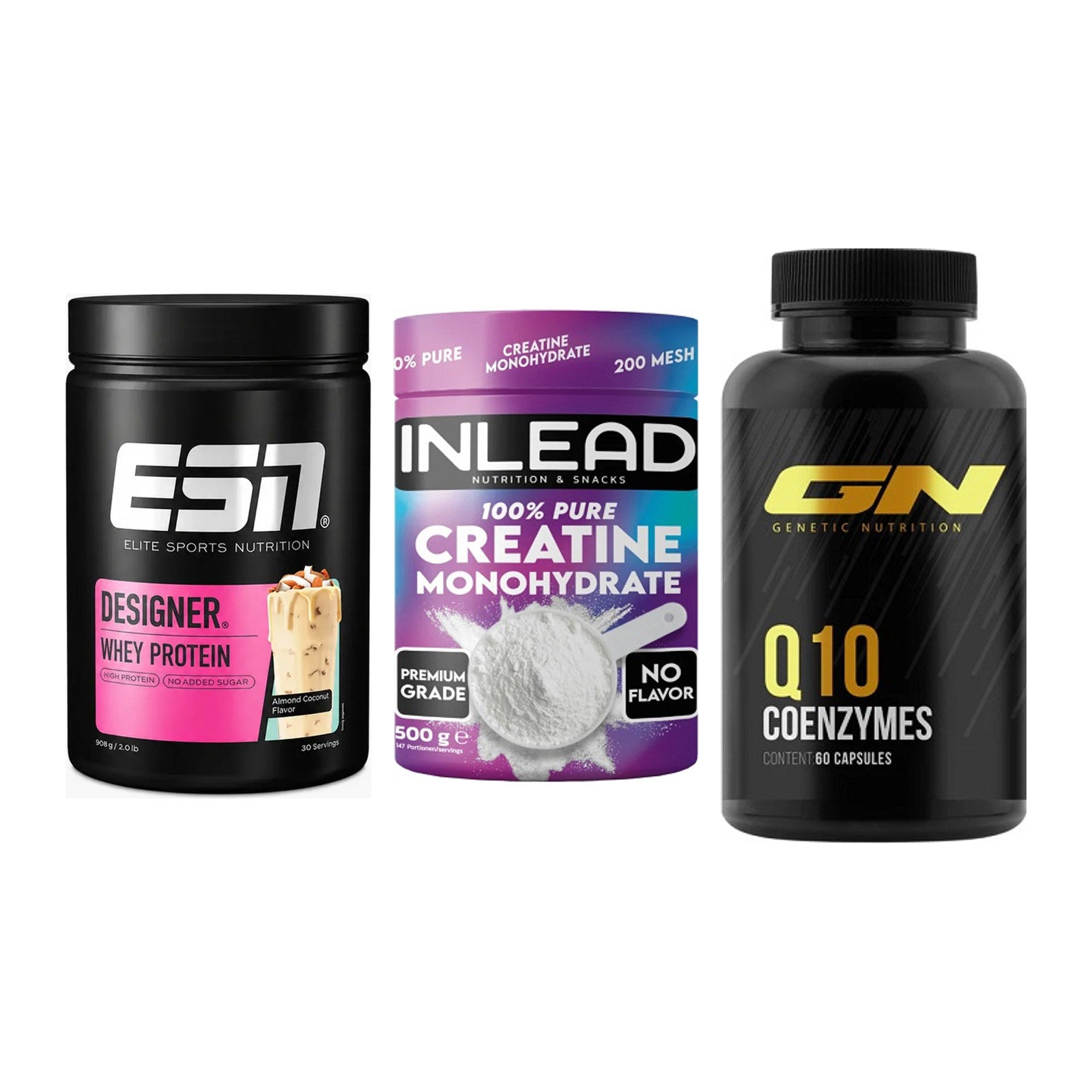 Einsteiger-Set: ESN Designer + INLEAD Creatine + GN Q10 Health – alle enthaltenen Artikel