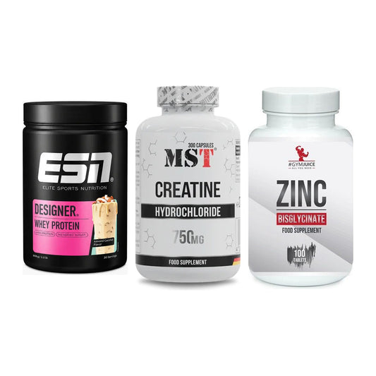 Einsteiger-Set: ESN Designer + MST Creatine HCL + #GYMJUICE ZINC – alle enthaltenen Artikel