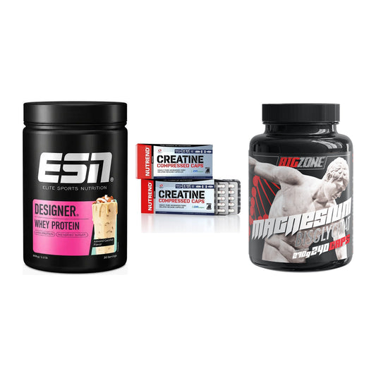 Einsteiger-Set: ESN Designer + Nutrend Creatine + Big Zone Magnesi – alle enthaltenen Artikel