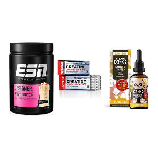 Einsteiger-Set: ESN Designer + Nutrend Creatine + ProFuel VITAMIN – alle enthaltenen Artikel