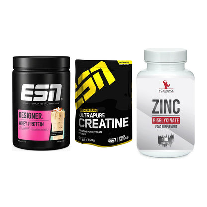 Einsteiger-Set: ESN Designer + ESN Ultrapure + #GYMJUICE ZINC – alle enthaltenen Artikel