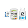 Einsteiger-Set: NNT Whey + MST Creatin Pro CREAPURE + BioTech Zinc Duo – alle enthaltenen Artikel