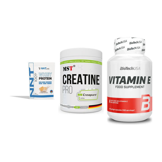 Einsteiger-Set: NNT Whey + MST Creatin Pro + BioTech Vitamin – alle enthaltenen Artikel