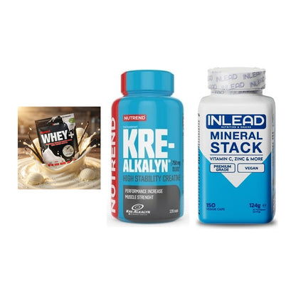 Einsteiger-Set: Sinob Honest + Nutrend Kre-Alka + INLEAD Mineral – alle enthaltenen Artikel