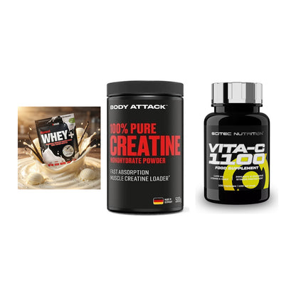Einsteiger-Set: Sinob Honest + Body Attack 100% + Scitec Vitamin C – alle enthaltenen Artikel