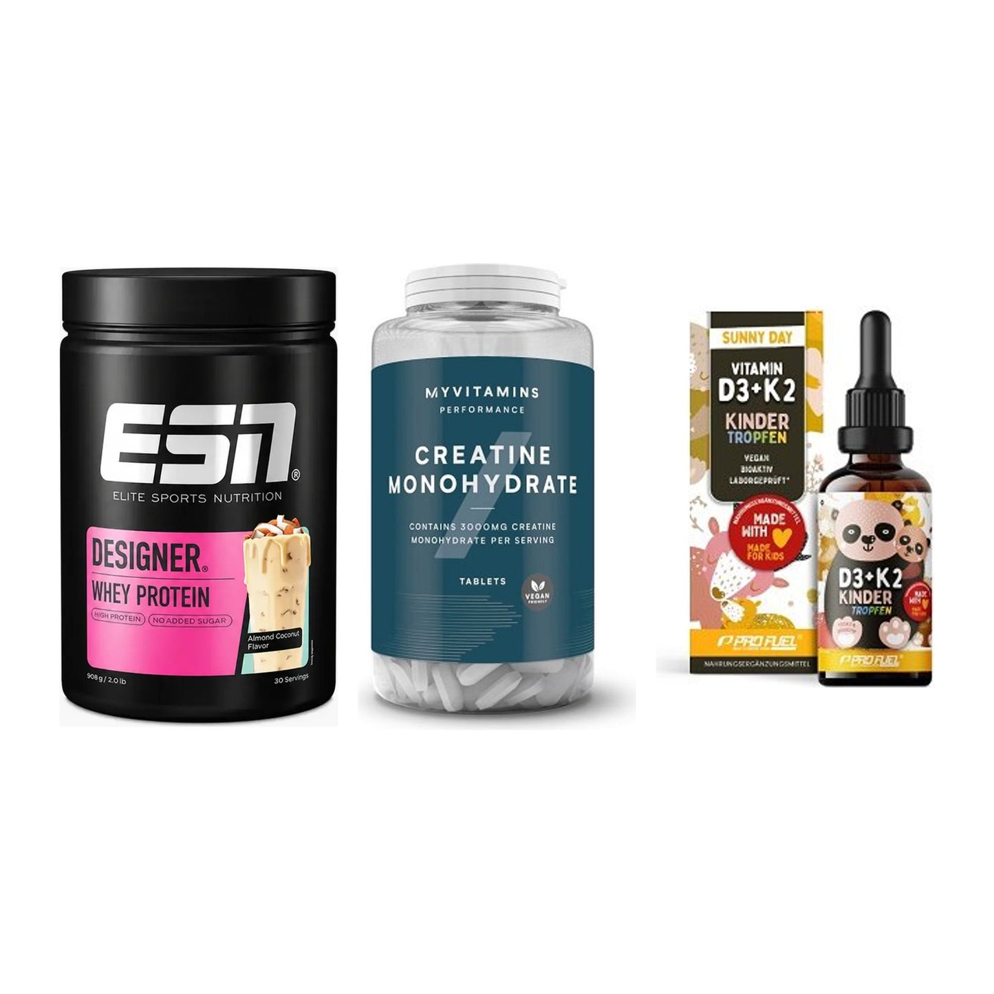 Einsteiger-Set: ESN Designer + MyProtein + ProFuel VITAMIN – alle enthaltenen Artikel