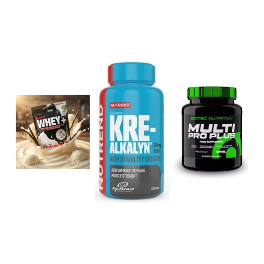 Einsteiger-Set: Sinob Honest + Nutrend Kre-Alka + Scitec Multi Pro – alle enthaltenen Artikel