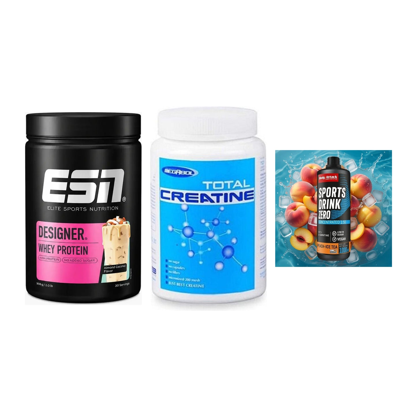 Einsteiger-Set: ESN Designer + Megabol Total + Body Attack – alle enthaltenen Artikel
