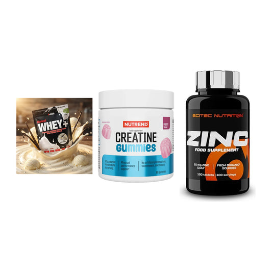 Einsteiger-Set: Sinob Honest + Nutrend Creatine + Scitec Zinc – alle enthaltenen Artikel