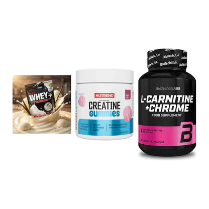 Einsteiger-Set: Sinob Honest + Nutrend Creatine + BioTech L-Carnit – alle enthaltenen Artikel