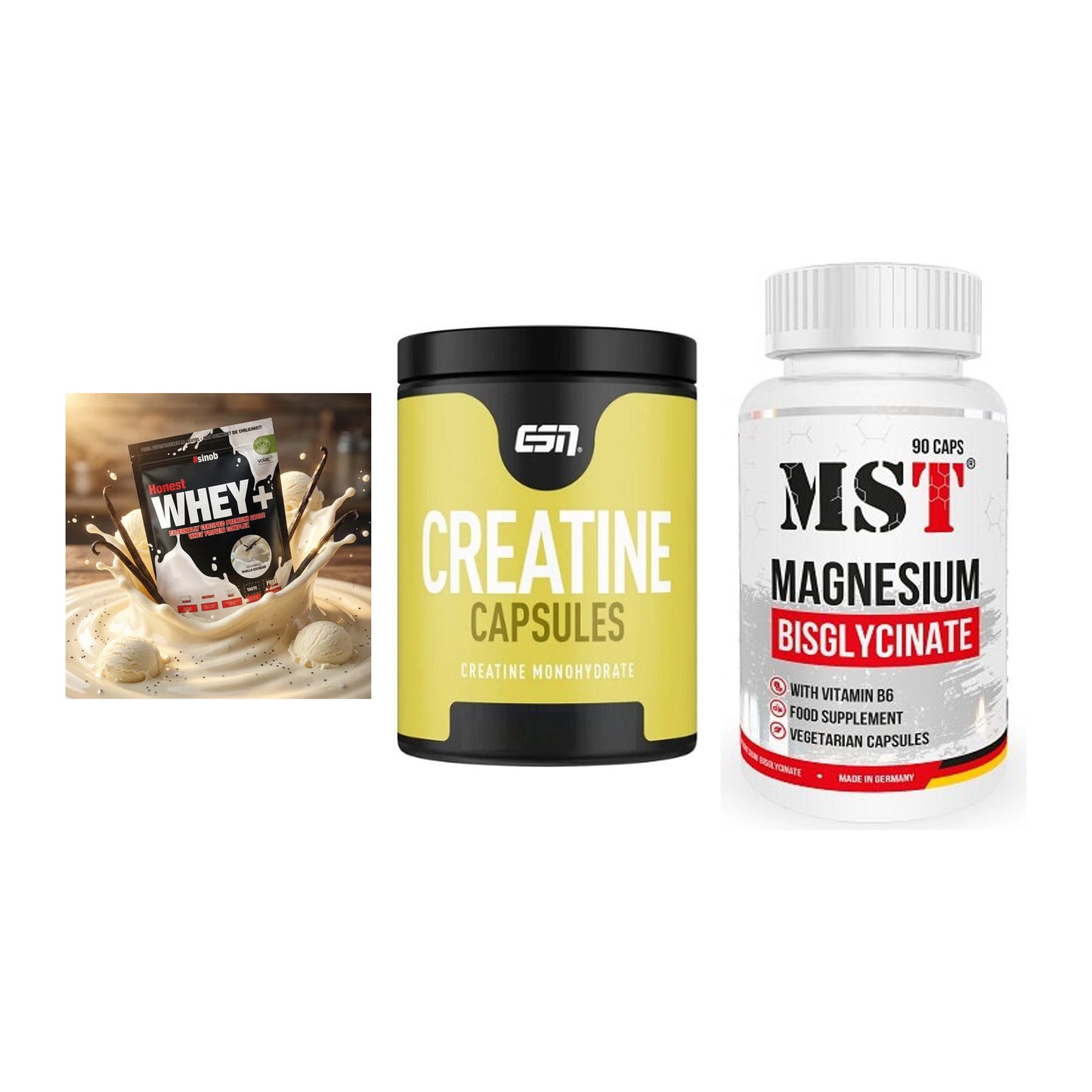 Einsteiger-Set: Sinob Honest + ESN Ultrapure + MST Magnesium – alle enthaltenen Artikel