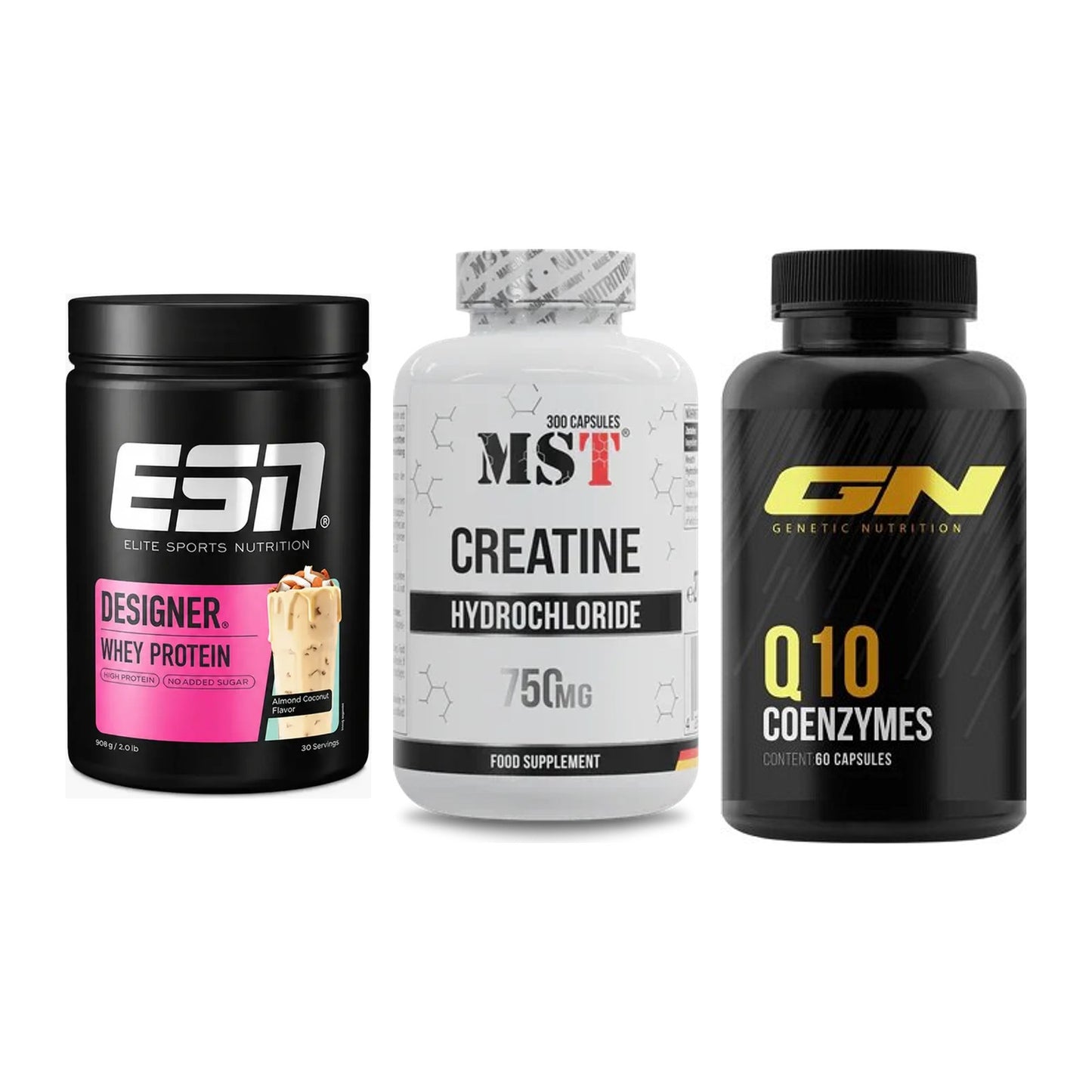 Einsteiger-Set: ESN Designer + MST Creatine HCL + GN Q10 Health – alle enthaltenen Artikel