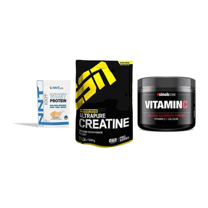 Einsteiger-Set: NNT Whey + ESN Ultrapure + Sinob Vitamin C – alle enthaltenen Artikel