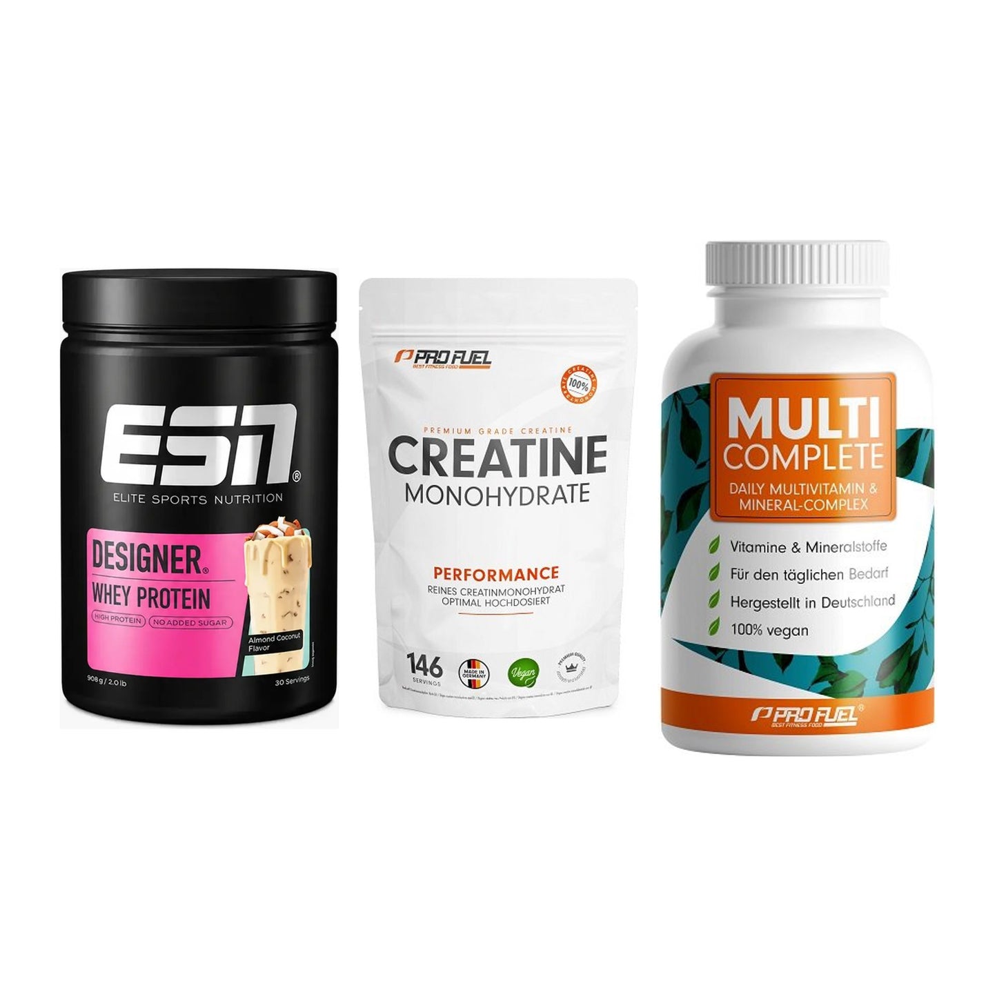Einsteiger-Set: ESN Designer + ProFuel Creatine + ProFuel MULTI – alle enthaltenen Artikel