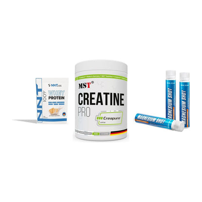 Einsteiger-Set: NNT Whey + MST Creatin Pro + Body Attack – alle enthaltenen Artikel