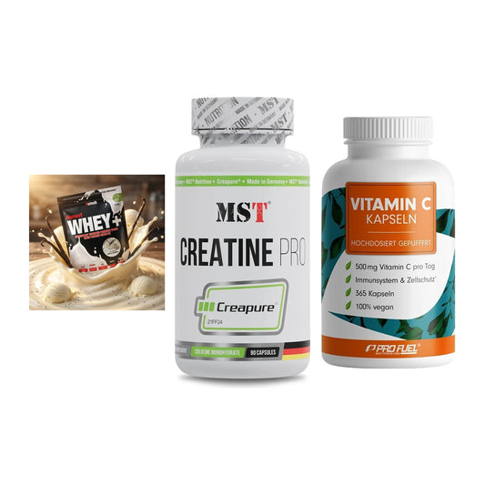 Einsteiger-Set: Sinob Honest + MST Creatine Pro + ProFuel Vitamin – alle enthaltenen Artikel