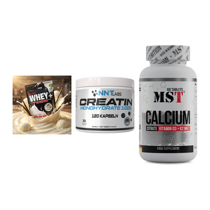 Einsteiger-Set: Sinob Honest + NNT Creatin 1000 + MST Calcium – alle enthaltenen Artikel